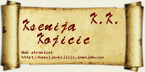 Ksenija Kojičić vizit kartica